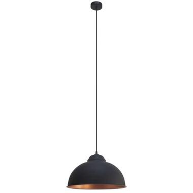 EGLO hanglamp Truro 2 - zwart/koper - Leen Bakker