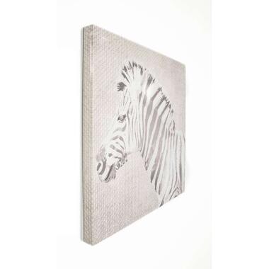 Art for the Home canvas Strepen - beige - 50x50 cm - Leen Bakker