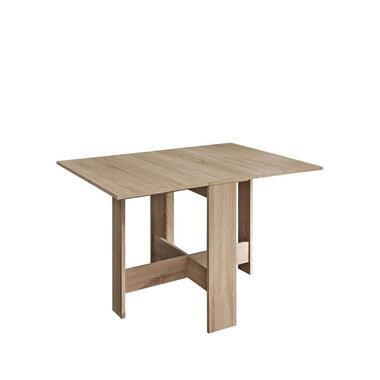 Symbiosis inklapbare tafel Laugen - eikenkleur - 73,4x28x76 cm - Leen Bakker
