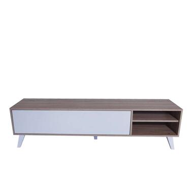 Symbiosis TV-meubel Heidal - eikenkleur/wit - 43,2x165x40 cm product