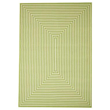 Floorita binnen/buitenvloerkleed Braid - groen - 200x285 cm - Leen Bakker