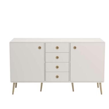 Dressoir Soft Line - wit - 39,6x153x89 cm - Leen Bakker