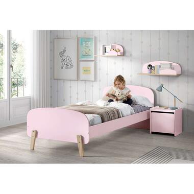 Vipack nachtkastje Kiddy - 1 deur - oud roze - Leen Bakker