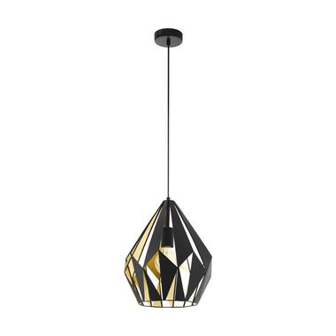 EGLO hanglamp Carlton 1 - zwart/goud product