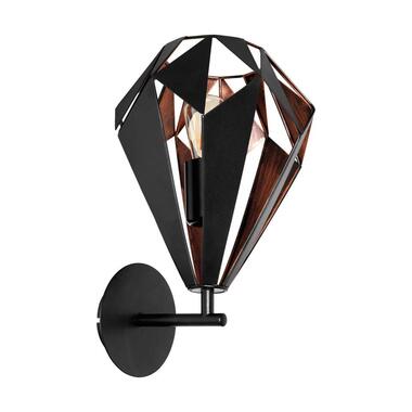 EGLO wandlamp Carlton 1 - zwart/koper product