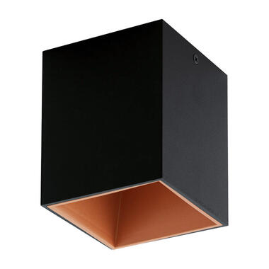 EGLO plafondspot Polasso - zwart/koper - 10x10 cm product