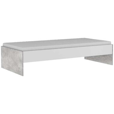 Demeyere bed Concrete - wit/betongrijs - 90x200 cm - Leen Bakker