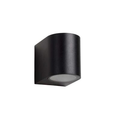 Lucide LED wandspot buiten ZORA IP44 afgerond - zwart - 9x6,5x7,9 cm - Leen Bakker