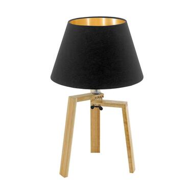 EGLO tafellamp Chietino - hout/zwart - Leen Bakker