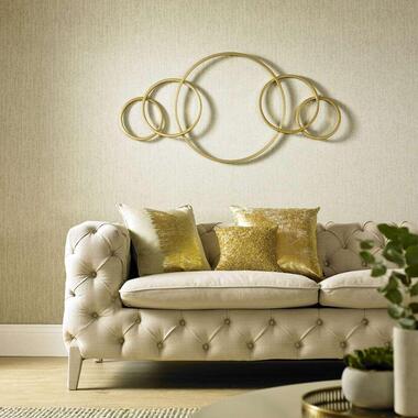 Art For The Home metal art Eternity Cirkels - goud - 120x60 cm product