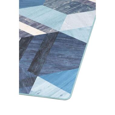 Tarkett vloerkleed Finally Vinyl™ Zeshoek - blauw - 166x196 cm - Leen Bakker
