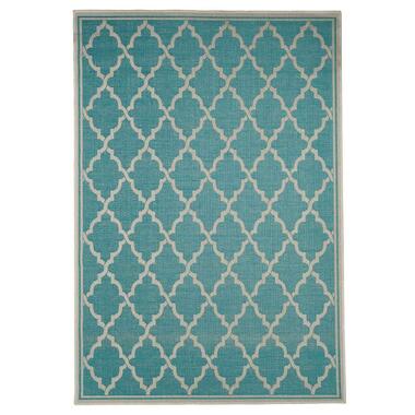 Floorita binnen/buitenvloerkleed Intreccio - turquoise - 160x230 cm product