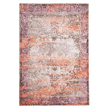 Floorita Easy-care vloerkleed Vintage - beige/oranje - 120x180 cm - Leen Bakker