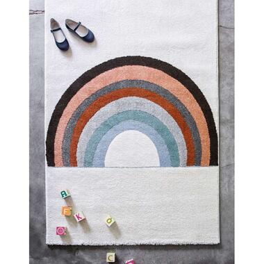 Art for Kids vloerkleed Regenboog - multikleur - 135x190 cm - Leen Bakker
