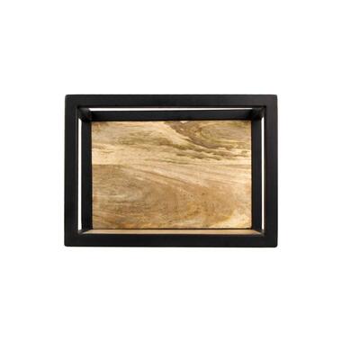 HSM Collection wandbox Levels - naturel/zwart - 35x18x25 cm - Leen Bakker
