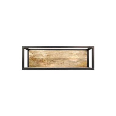 HSM Collection wandbox Levels naturel zwart 75x18x25 cm Leen Bakker