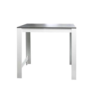 Symbiosis bartafel Tilst - wit/betongrijs - 102x110x70 cm - Leen Bakker