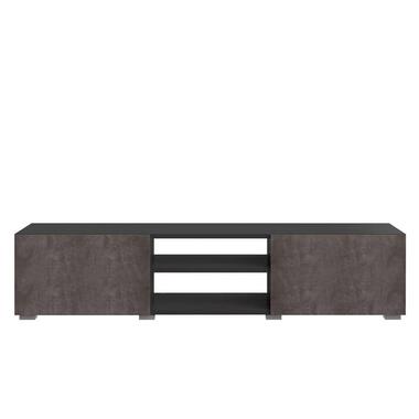 Symbiosis tv-meubel Borhaug 2 deuren - zwart/betonkleur - 31x140x42 cm product