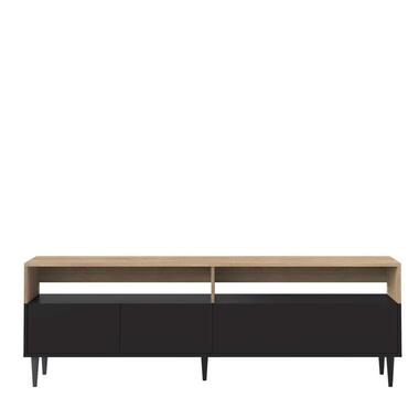 Symbiosis tv-meubel Esby - eikenkleur/zwart - 60,6x180x40 cm product