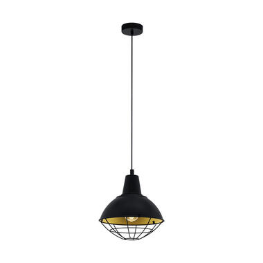 EGLO hanglamp Cannington - zwart/goudkleurig - Leen Bakker