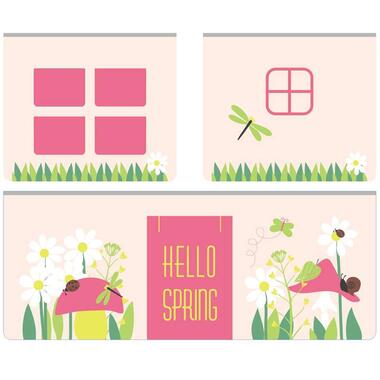 Vipack speelgordijn Spring - roze - 235x140x0,5 cm - Leen Bakker
