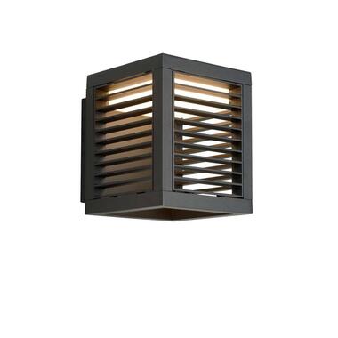 Lucide wandlamp Slits - antraciet - 13x16,8x15,4 cm - Leen Bakker