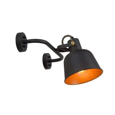Lucide wandlamp Pia - zwart - 37,5x26,5x19,5 cm - Leen Bakker