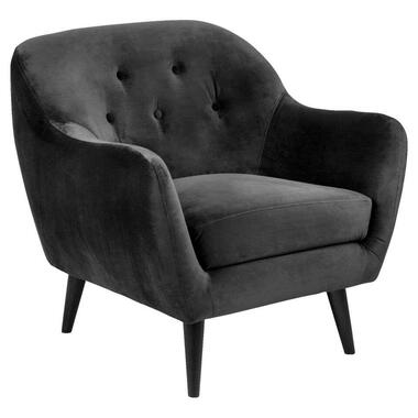 Fauteuil Lucera stof Letto antraciet Leen Bakker