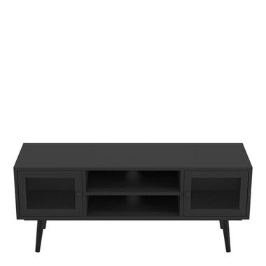 Demeyere TV-meubel Broadway - mat zwart - 45x110x35 cm - Leen Bakker