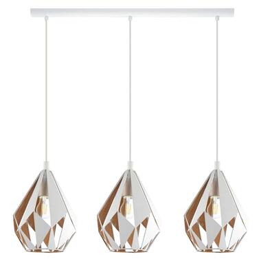 EGLO hanglamp 3-lichts Carlton 1 - wit/goud product