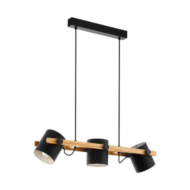 EGLO hanglamp 3-lichts Hornwood - zwart/goud product