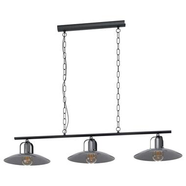 EGLO hanglamp 3-lichts Kenilworth - nikkel/zwart - Leen Bakker