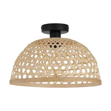 EGLO plafondlamp Claverdon - zwart/hout product