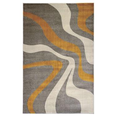 Floorita vloerkleed Swirl - grijs/geel - 140x200 cm product