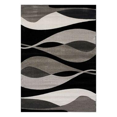 Floorita vloerkleed Hudson - grijs/zwart - 200x290 cm - Leen Bakker