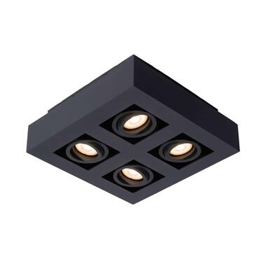 Lucide plafondspot Xirax 4 lamp - zwart - Leen Bakker