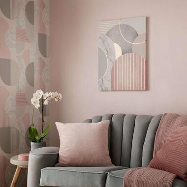 Art for the Home - Canvas Schilderij - Art Deco - Roségoud - 50x70 cm product