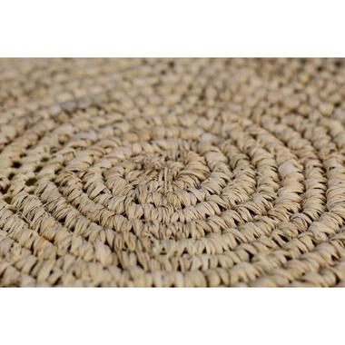 HSM Collection poef Malibu - naturel - 40 cm - Leen Bakker