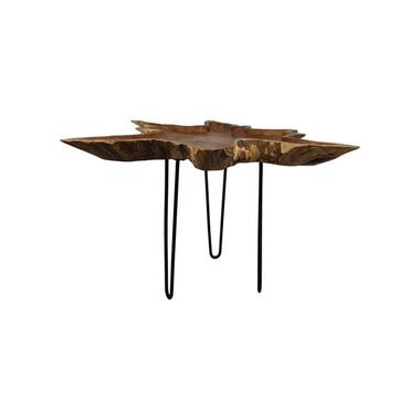 HSM Collection salontafel Orion - naturel/zwart - 57x70-80 cm - Leen Bakker