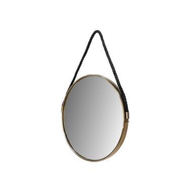 HSM Collection spiegel Selina - goud/zwart - Ø60 cm - Leen Bakker