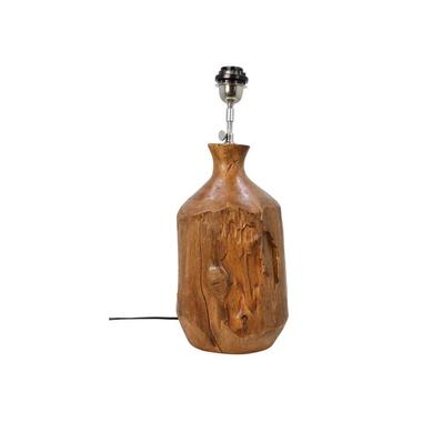 HSM Collection tafellamp Bottle - bruin - Ø20-22x49 cm - Leen Bakker