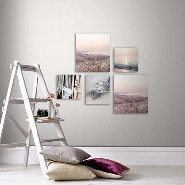 Wohnidee canvas set van 5 Zen - roze - 60x80 cm product