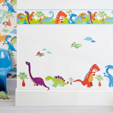 Art for the Home muursticker Dinosaurus 2x - multikleur - 25x75 cm product