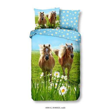 Good Morning dekbedovertrek Horses - multikleur - 140x220 cm product