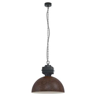 EGLO hanglamp Rockingham - zwart/bruin - Leen Bakker