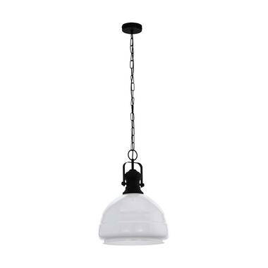 EGLO hanglamp Combwich - zwart/wit - Leen Bakker