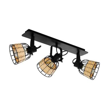 EGLO plafondlamp Anwick 3-spot - zwart/bruin product