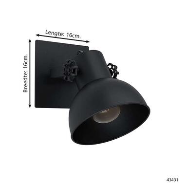 EGLO plafondlamp Barnstaple - zwart - Leen Bakker