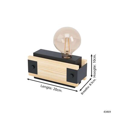 EGLO tafellamp Layham - bruin/zwart product