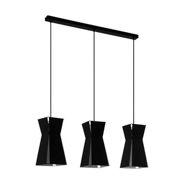 EGLO hanglamp Valecrosia 3-lichts - zwart/wit - Leen Bakker